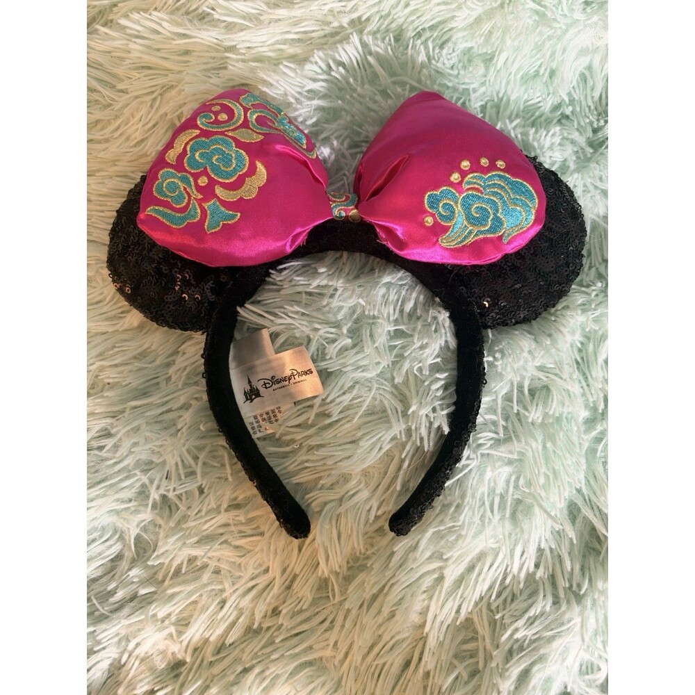 Shanghai Disney Resort Minnie Ears Headband 2016 Grand Opening Rare Collectible